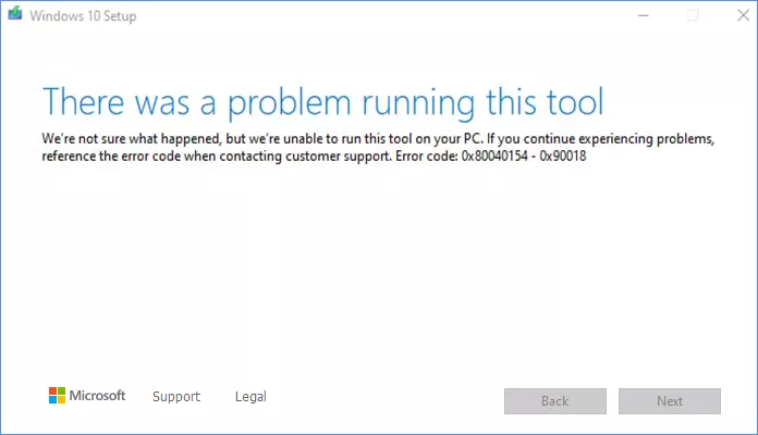 Alat penciptaan media [tetap] tidak berfungsi di Windows 10