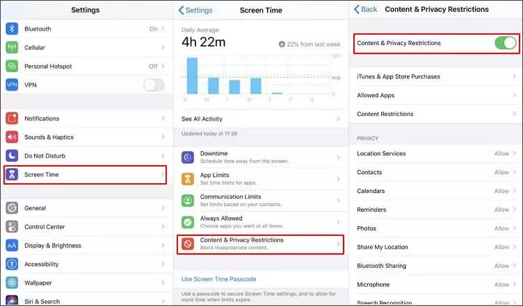คำแนะนำที่สมบูรณ์เพื่อปิดโหมด จำกัด บน iPhone/iPad โดยมีหรือไม่มีรหัสผ่าน