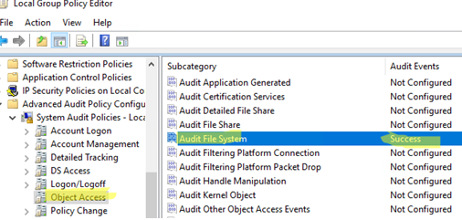 กำหนดค่าการตรวจสอบการเข้าถึงไฟล์และโฟลเดอร์บน Windows (GPO)
