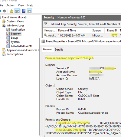วิธีตรวจสอบว่าใครเปลี่ยนไฟล์/โฟลเดอร์ NTFS ที่ได้รับอนุญาตบน Windows