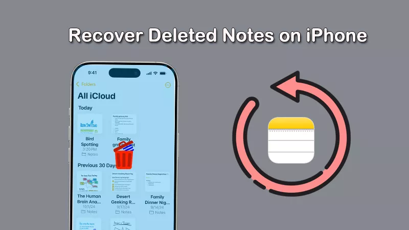 วิธีการกู้คืนโน้ตที่ถูกลบบน iPhone