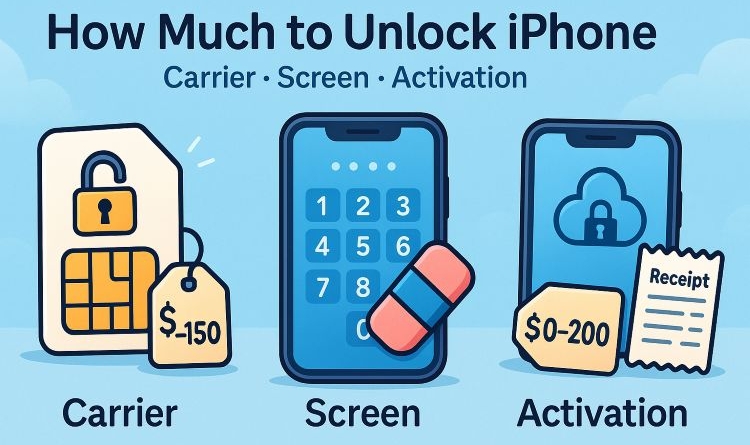 เท่าไหร่ที่จะปลดล็อค iPhone จากผู้ให้บริการ / หน้าจอ / ล็อคการเปิดใช้งาน