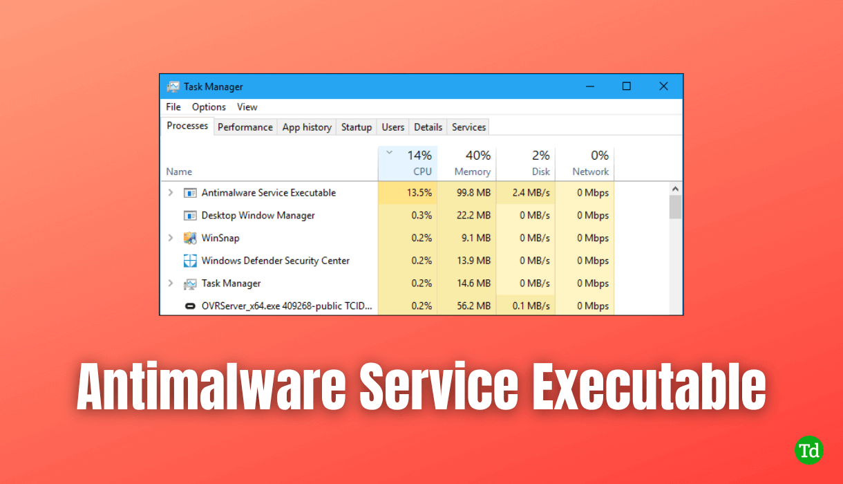 วิธีแก้ไข“ การใช้งานบริการ antimalware” การใช้งาน CPU สูง