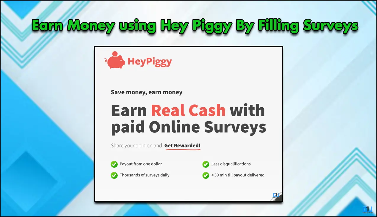 วิธีรับเงินโดยใช้ heypiggy โดยการกรอกแบบสำรวจ