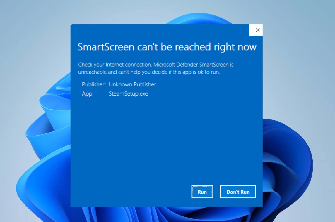 Perbaiki Windows SmartScreen tidak dapat dicapai sekarang kesalahan di Windows 11