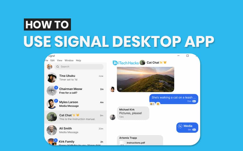 วิธีใช้แอพ Desktop Signal: Chrome, MacOS, Windows