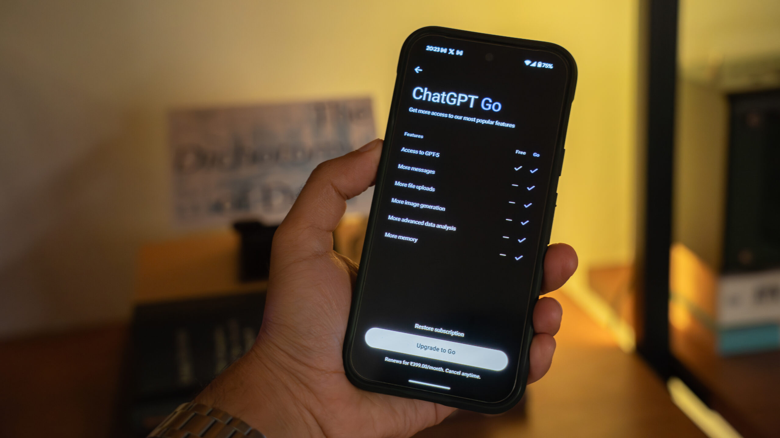 ฉันลอง CHATGPT GO และฉันไม่คิดว่าฉันจะกลับไปที่เวอร์ชันฟรีได้
